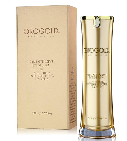 OROGOLD 24K Intensive Eye Serum for Wrinkles, Puffiness - Anti Aging Serum For Youthful Looking Skin - Under Eye Skin Softening Serum - 50 ml. / 1.76 fl. oz.-VivaGrace Women