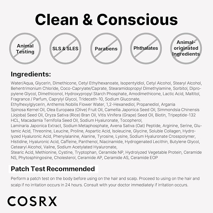 COSRX PEPTIDE 132 Hair Bond Repair Treatment - Deep Conditioner Hair Mask for Damaged, Dry Hair, Repairs Breakage & Split Ends with Collagen & Hyaluronic Acid, For All Hair Types – 4.05 fl oz-VivaGrace Women