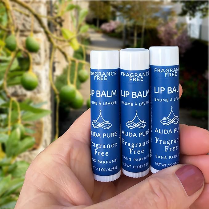Fragrance Free Bulk Lip Balm Collection, Unscented Vegan Lip Balm, Bees Wax Free, Coconut Oil Free, Avocado Oil, Organic Jojoba Oil, Vitamin E, For Dry, Chapped, or Cracked Lips, 50 Tubes-VivaGrace Women