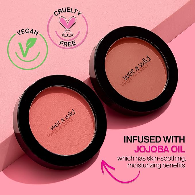 wet n wild Color Icon Blush, Effortless Glow & Seamless Blend infused with Luxuriously Smooth Jojoba Oil, Sheer Finish with a Matte Natural Glow, Cruelty-Free & Vegan - Nudist Society(Packaged)-VivaGrace Women