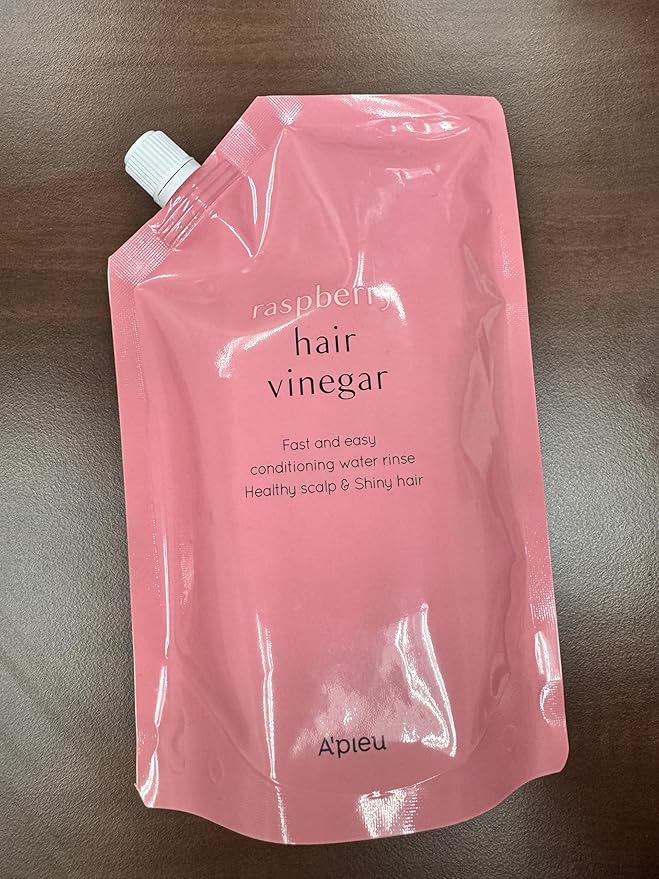 A'PIEU Raspberry Hair Vinegar Rinse Refill 13.6 fl oz - Scalp Treatment for Balanced pH, Shiny Hair | Korean Hair Care I Clarifies & Encourages Growth | Dandruff & Oil Control-VivaGrace Women