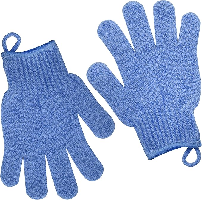 Exfoliating Glove - Body Scrub for Smooth and Soft Skin - Body Exfoliator for Ingrown Hair Dead Skin Remover and Itchy and Flaky Skin - Scrubber Shower Accessories 1 Pair Glove Mens Stocking Stuffer-VivaGrace Women