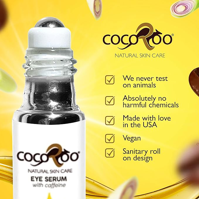 Caffeinated Eye Serum, Nutrient-Dense, 100% Pure, Natural & Vegan (Lemongrass)-VivaGrace Women