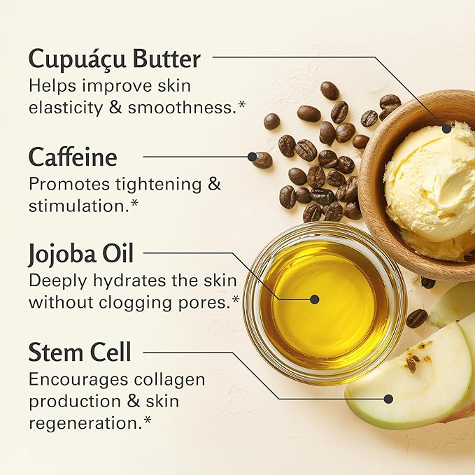 Firming & Moisturizing Brazilian Body Scrub, Gentle Body Exfoliator with Cupuacu Butter, Jojoba Oil & Collagen, 16 oz (453 g) by M3 Naturals-VivaGrace Women