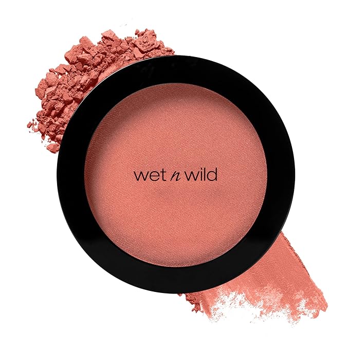 wet n wild Color Icon Blush, Effortless Glow & Seamless Blend infused with Luxuriously Smooth Jojoba Oil, Sheer Finish with a Matte Natural Glow, Cruelty-Free & Vegan - Bed of Roses-VivaGrace Women