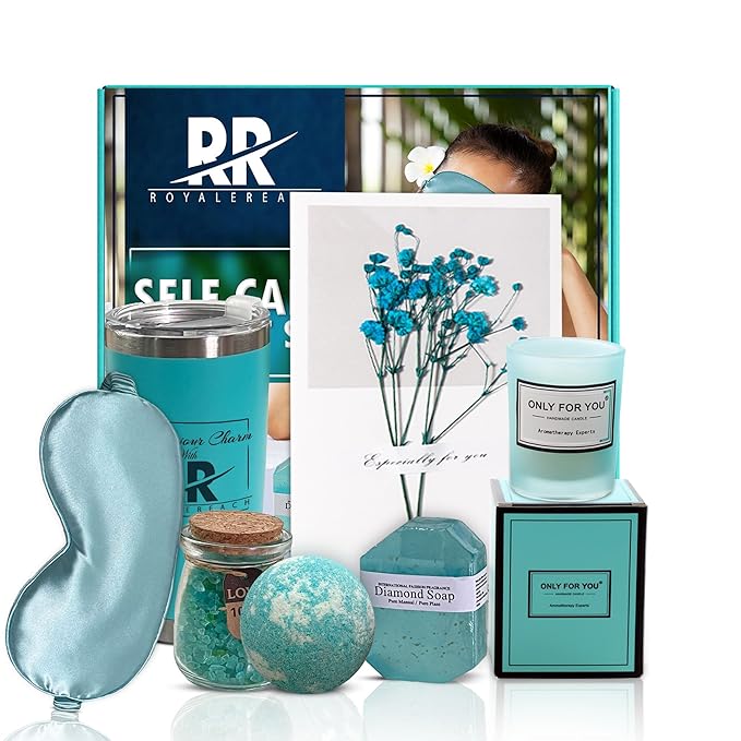 Get Well Soon Spa Gift Set for Women - Thoughtful Care Package with 7 Relaxing Items Including Soy Candle, Bath Bomb, and 22oz Coffee Tumbler - Surgery Recovery Gifts-VivaGrace Women
