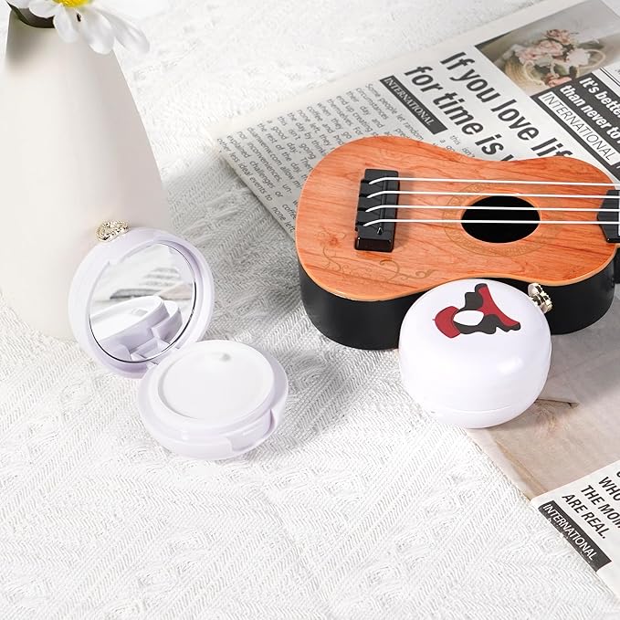 2 Pack Lip Balm Containers,Plastic Portable Empty Lip Balm Container with Mirror and Silicone Lip,Empty Lipstick Dispenser Box for Travel,Home-VivaGrace Women