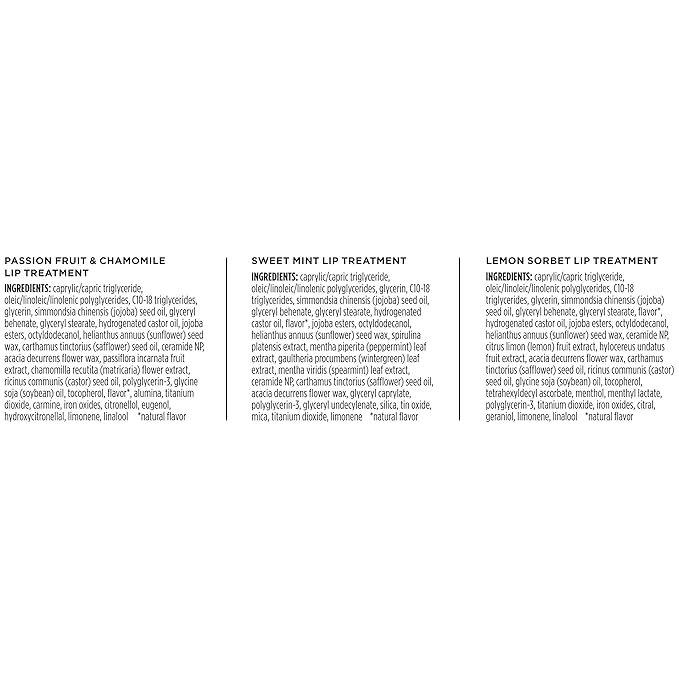 Burt's Bees Lip Mask Set- Overnight Intensive Treatment Revives & Nourishes for All Day Hydration, College Back to School Dorm Essentials, Passion Fruit & Chamomile, Sweet Mint & Lemon Sorbet-VivaGrace Women