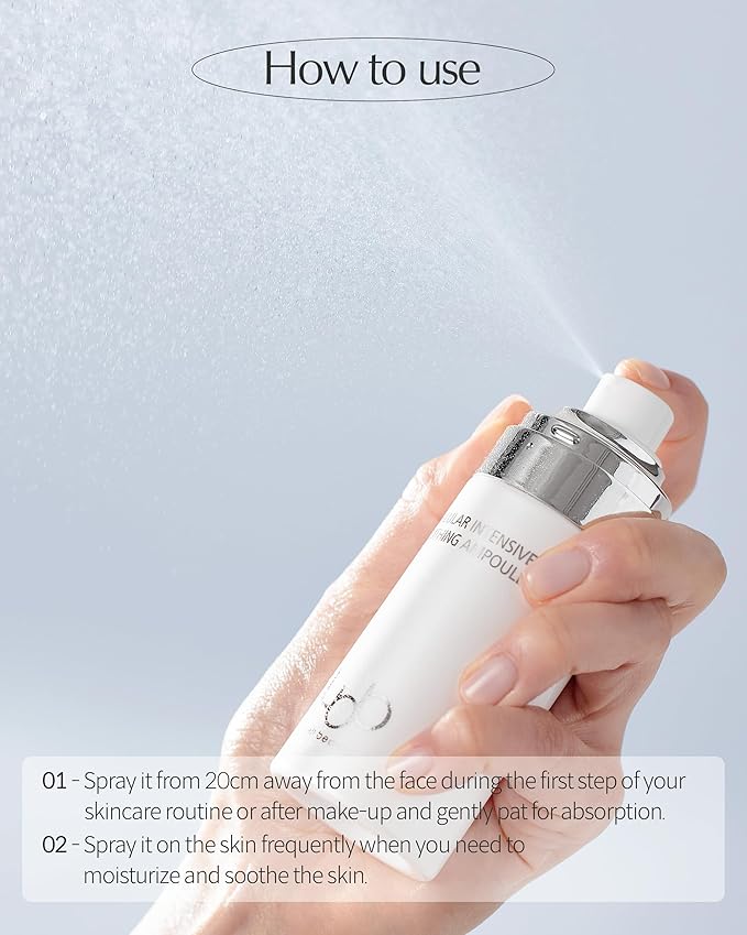 LBB Cellular Intensive Soothing Ampoule - Vegan Moisture Glow Calming Face Spray Serum - Skin Balancing, Radiance, Moisturizing - Tangerine Cellular Red Ginseng, Prebiotics 2.03 fl.oz.-VivaGrace Women