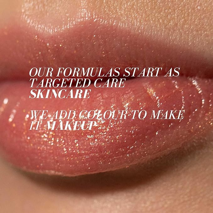 FITGLOW Beauty Lip Colour Serum | Hydrating Lip Gloss | Plumping Anti-Aging Lip Treatment | Natural Shine with Pomegranate Sterols & Collagen | Buildable Color for Dry Chapped Lips | Rosé- 10g-VivaGrace Women