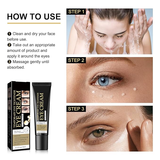 Temporary Eye Tightener Eye Cream, Instant Firmx Eye Cream Reduces Under Eye Bags and Wrinkles, Dark Circles Anti Aging Fine Lines, Firm Skin Under Your Eyes-VivaGrace Women
