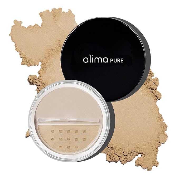 Alima Pure Matte Foundation Loose Mineral Powder Foundation Makeup, Loose Powder Makeup Oil Free Talc Free Powder, Natural Makeup Mineral Foundation Full Coverage Natural Foundation Powder .15 oz/4.5g-VivaGrace Women
