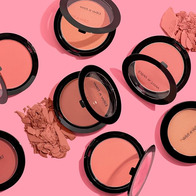 wet n wild Color Icon Blush, Effortless Glow & Seamless Blend infused with Luxuriously Smooth Jojoba Oil, Sheer Finish with a Matte Natural Glow, Cruelty-Free & Vegan - Bed of Roses-VivaGrace Women