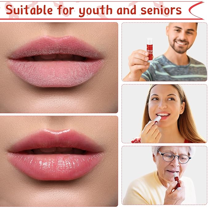 Fumete 50 Pcs Red Awareness Ribbon Lip Balm Bulks Red Ribbon Week Support Gift Red Ribbon Week Supplies Mental Health Awareness Items for Unisex Adults Volunteer Fundraising Charity Activity-VivaGrace Women