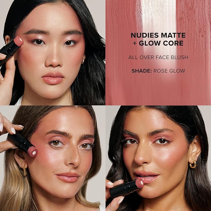Nudies Matte + Glow Core All Over Face Blush Color - Rose Glow-VivaGrace Women