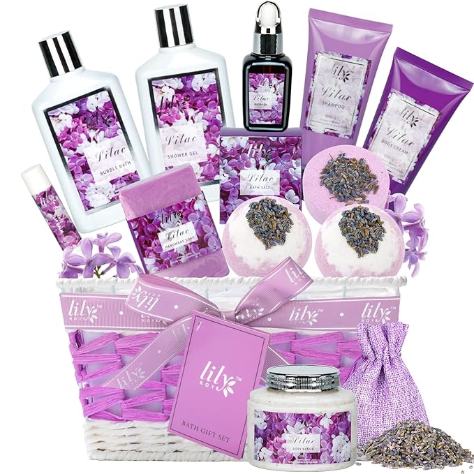 Bath & Body Gift Set for Mothers Day - Luxury 18-Piece Spa Gift Basket for Women, Pampering Bath Set with Bath Bomb | Christmas, Birthday Gifts, Perfect Holiday Gift for Her & Mom All Occasions-VivaGrace Women