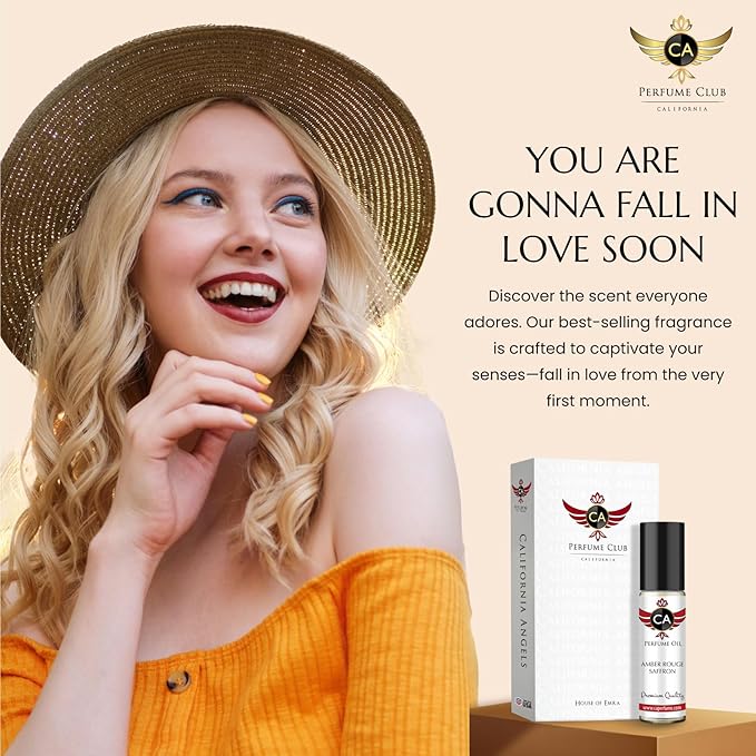CA Perfume Amber Rouge Saffron Fragrance Body Oil For Women & Men Roll On 0.33fl oz / 10ml-VivaGrace Women