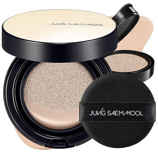 [JUNGSAEMMOOL OFFICIAL] Essential Skin Nuder Cushion (06 Pink Light) | Refill Included | Natural Finish | SPF50 Broad Spectrum | Makeup Artist Brand-VivaGrace Women