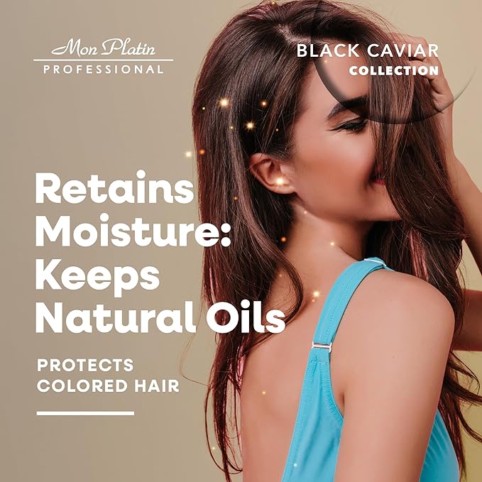 Mon Platin Natural Silk Therapy Salt-Free Shampoo for Straightened Hair - Protects Keratin & Brazilian Treatments, Sulphate-Free Formula, Keeps Hair Vibrant, 400ml-VivaGrace Women