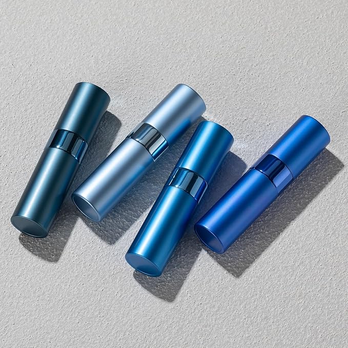 Travel Perfume Bottle Refillable - Cologne Spray Atomizer Mini - Small Travel Size Sprayer Empty for Refill Sample Container - Portable Fragrance Decant Dispenser for Men Women 8ml 4PCS Blue-VivaGrace Women