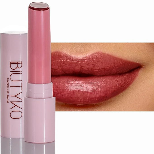 Lip Balm Hydrating for Dry and Chapped Lips Tinted Subtle Color Non-Sticky Juicy Finish | Brown-VivaGrace Women