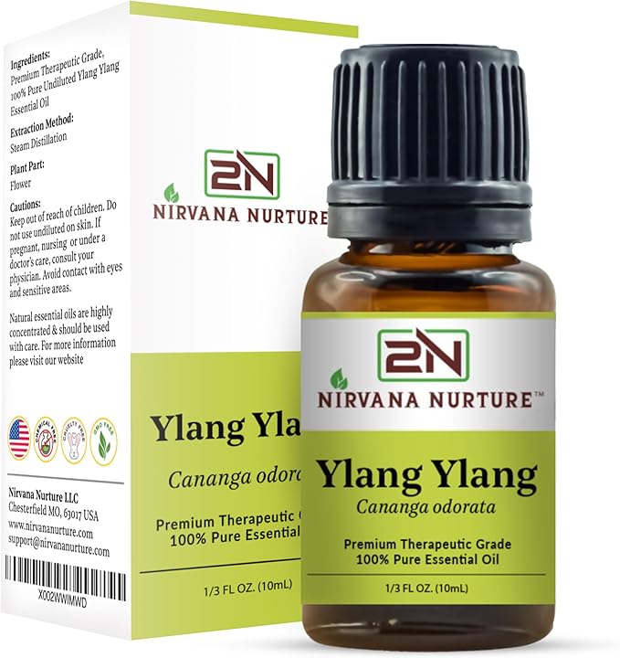 Ylang Ylang Essential Oil 100% Pure Premium Therapeutic Grade, Undiluted - Aromatherapy Diffuser for Calm and Relaxation, Skin Care, Hair Care-VivaGrace Women