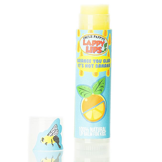 Lappy Lips Organic 100% Natural, Lip Balm Chap stick for Kids, Toddlers (6 flavors) - Organic Essential Oil - for Dry Chapped Lips to Restore and Heal and Make Kids Happy-VivaGrace Women