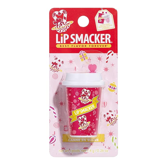 Lip Smacker Holiday Christmas Flavored Lip Balm Frappe Peppermint Stocking Stuffer Gift For Kids-VivaGrace Women