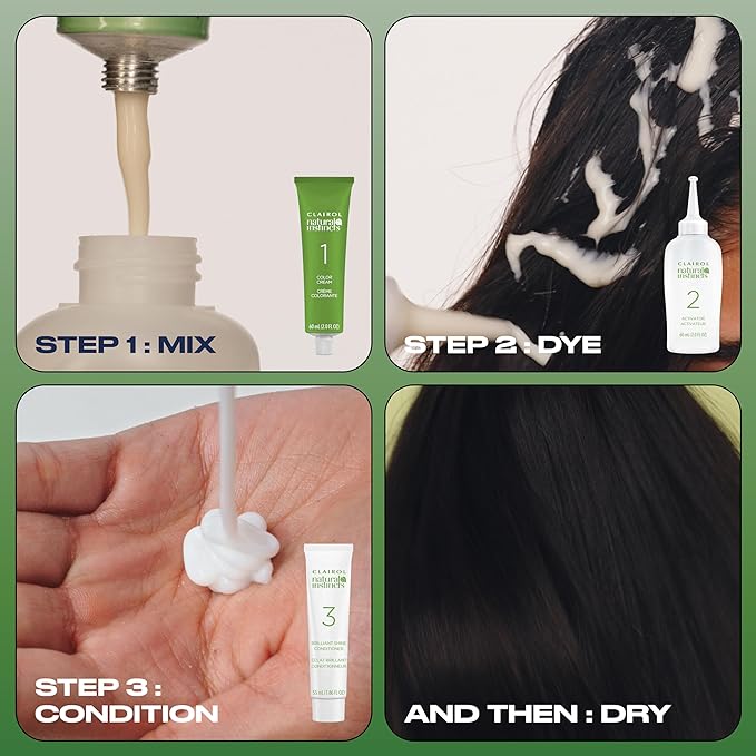 Clairol Natural Instincts Demi-Permanent Hair Dye, 8A Medium Cool Blonde Hair Color, Pack of 3-VivaGrace Women