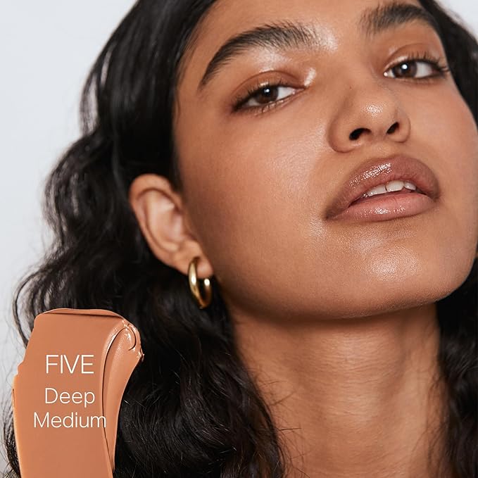 Saie Slip Tint Tinted Moisturizer with SPF 35 - Light Coverage, Glowy Skin Tint & Mineral Sunscreen for Face with Hydrating Hyaluronic Acid - Summer Makeup Essential - Shade Five (1.35 oz)-VivaGrace Women