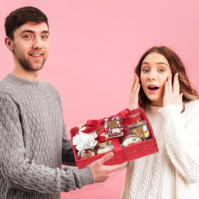 Mothers Day Gifts for Mom 25Pcs Luxury Spa Gift Basket for Women with Necklace, Shower Gel | Relaxing Bath & Body Care Kit Valentine's Christmas Gifts for Her Perfect for Anniversary or Bridal Shower-VivaGrace Women