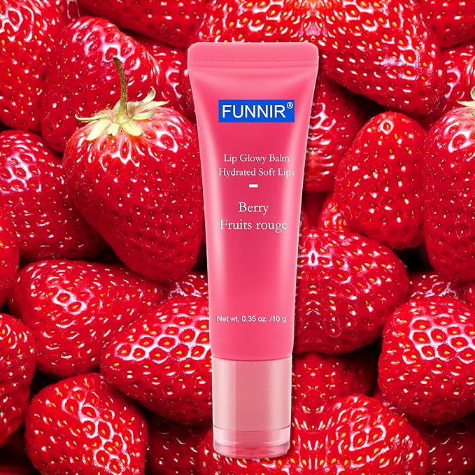 Lip Glowy Balm of Berry Scent,Moisturizing Lip Balm For A Sheer Tint Of Color-10g, Hydrate, Glossy, Lightweight, Moisturize & Tint with Shea Butter-VivaGrace Women