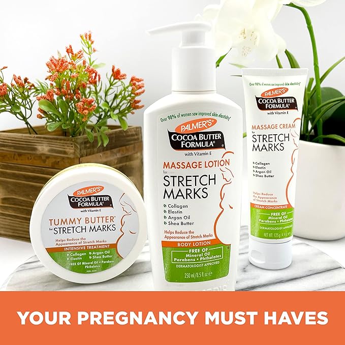 Palmer's Cocoa Butter Formula Massage Cream for Stretch Marks and Pregnancy Skin Care, 4.4 Ounces (Pack of 2)-VivaGrace Women