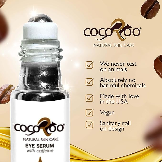 Caffeinated Eye Serum, Nutrient-Dense, 100% Pure, Natural & Vegan (Unscented)-VivaGrace Women