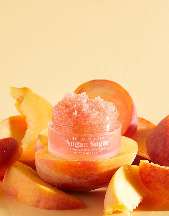 NCLA - Natural Sugar, Sugar Lip Scrub | Vegan, Cruelty-Free, Clean Skincare (Peach)-VivaGrace Women
