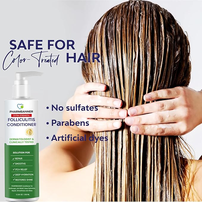 Folliculitis Itch Relief Conditioner: Tea Tree Oil & Moroccan Argan Oil - Deep Hydration & Repair - Nourishes, Smooths, Restores Shine - Safe for Dry or Damaged Hair-11.84 oz-VivaGrace Women