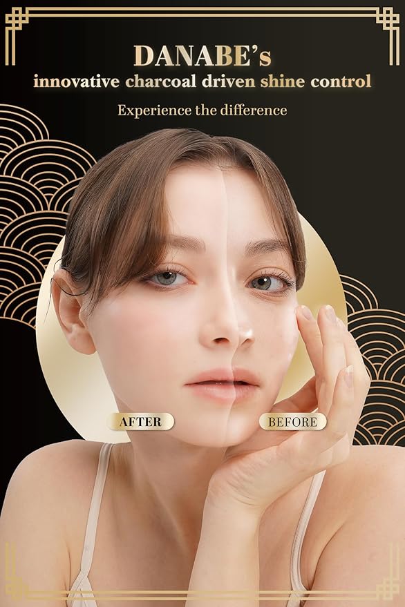 [KPOP Beauty] Makeup Friendly Oil Blotting Paper - DANABE Bamboo Charcoal Face Oil Blotting Sheets | Korean Skincare Oil Absorbing Sheets for Face (4x3.6 in.100 Large Sheets)-VivaGrace Women