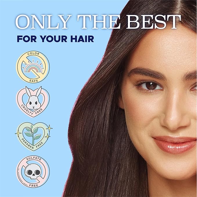 Luseta Blue Shampoo & Conditioner Set - Color Brightening for Brassy and Brunette Treated Hair, Revive Cool Tones, 2x 16.9oz-VivaGrace Women