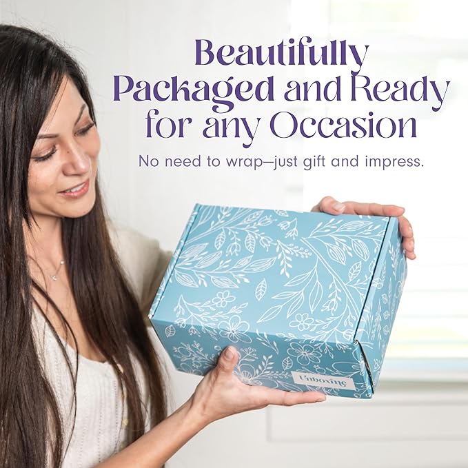 Unboxme Gifts Mini Lavender Spa Gift Set - Relaxation Gift Basket for Women - Self Care Package with Lavender Candle, Bath Bomb, Soap, Greeting Card & More-VivaGrace Women