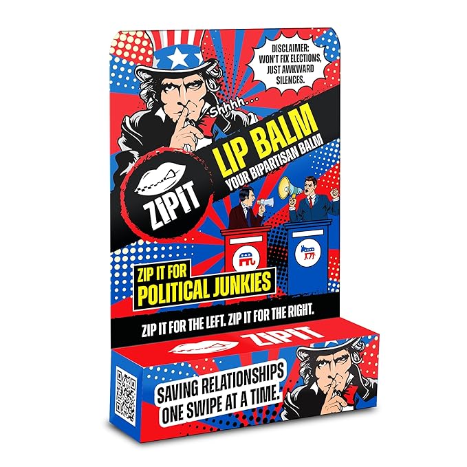 Zip It For Political Junkies Lip Balm - Saving Relationships One Swipe At A Time-VivaGrace Women