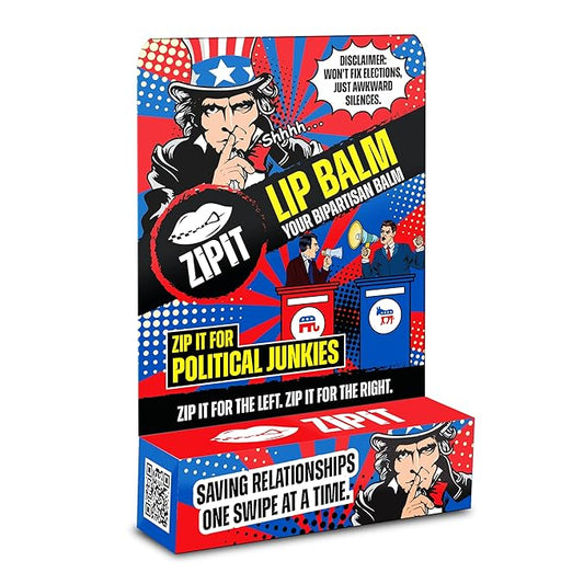 Zip It For Political Junkies Lip Balm - Saving Relationships One Swipe At A Time-VivaGrace Women