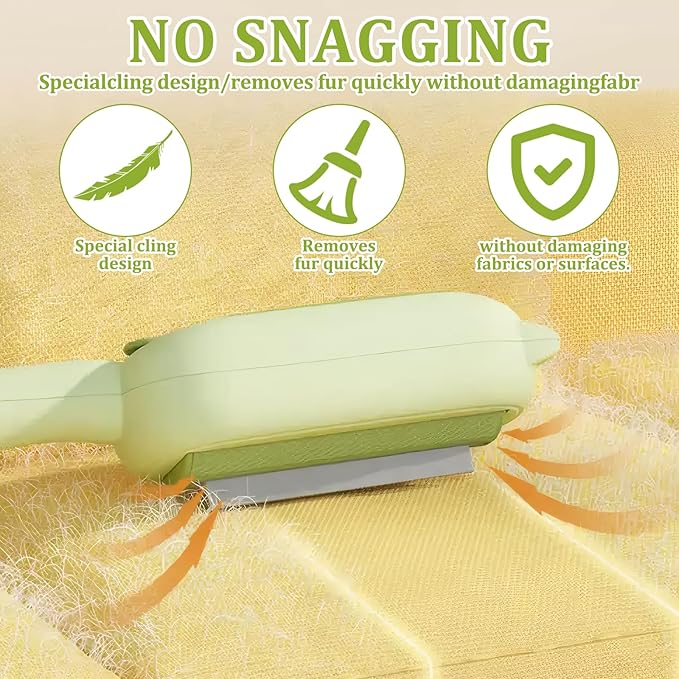 Reusable Lint Roller, Portable Lint Brush, Pet Hair Remover, Super Sticky and Washable, for Clothes, Furniture, Dog & Cat Hair(Green)-VivaGrace Women