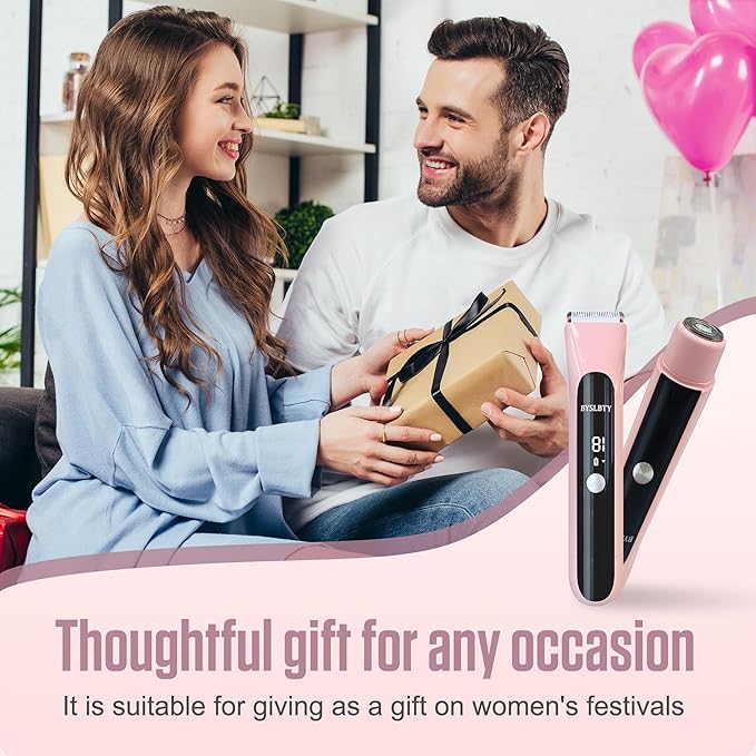 2 in 1 Bikini Trimmer for Women Dual Head Electric Shaver with LED Display,IPX7 Waterproof Wet & Dry, Painless Shaver for Underarm Leg Arm Body Face Private Area Pink-VivaGrace Women