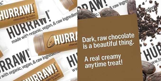 Hurraw! Chocolate Lip Balm: Organic, Certified Vegan, Cruelty and Gluten Free. Non-GMO, 100% Natural Ingredients. Bee, Shea, Soy and Palm Free. Made in USA-VivaGrace Women