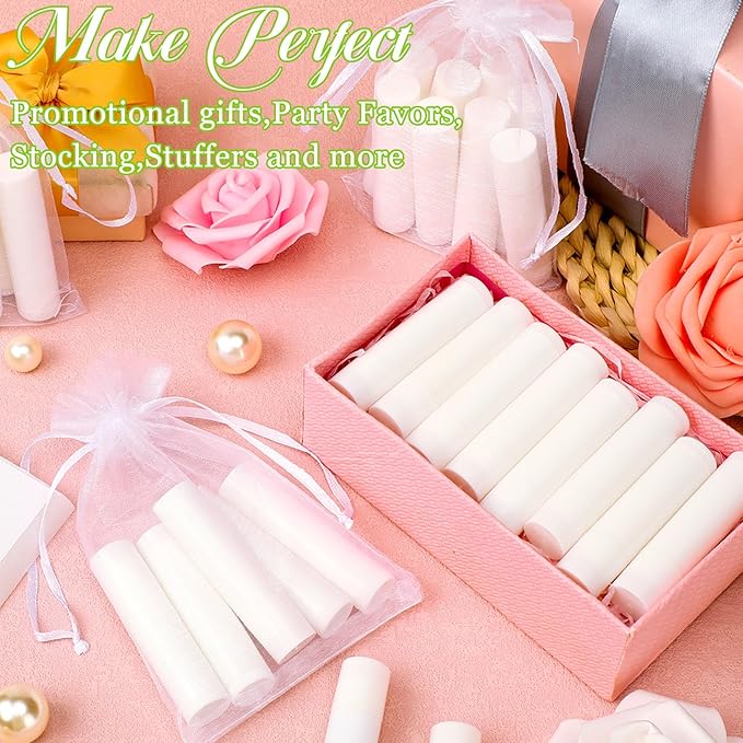 Demissle 150 Pcs Unlabeled Lip Balm Bulk Chapped Stick Blank Mini Lip Balm Gifts Moisturizing Lip Balms Favors for Women Homeless Wedding Bridal Shower Favors Baby Shower Guests Favors(Vanilla)-VivaGrace Women