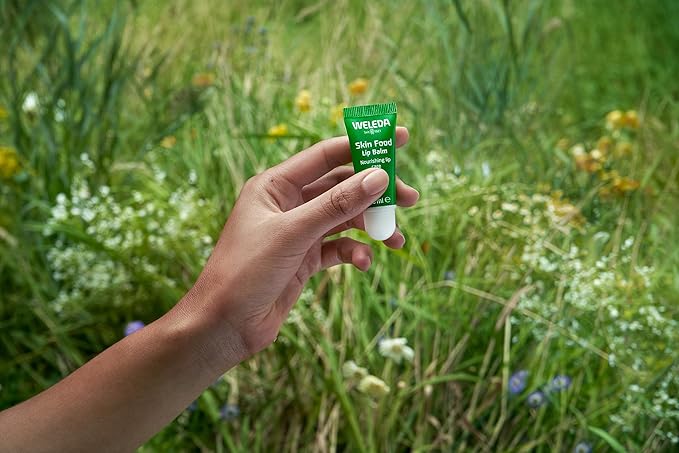 Weleda Skin Food Lip Butter, 0.27 Ounce, Plant Rich Moisturizing Lip Care with Sunflower Seed Oil, Chamomile and Calendula-VivaGrace Women