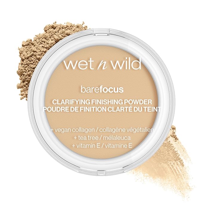 wet n wild Photo Focus Dewy Liquid Foundation Makeup Soft Beige & Bare Focus Clarifying Finishing Powder Light-Medium-VivaGrace Women