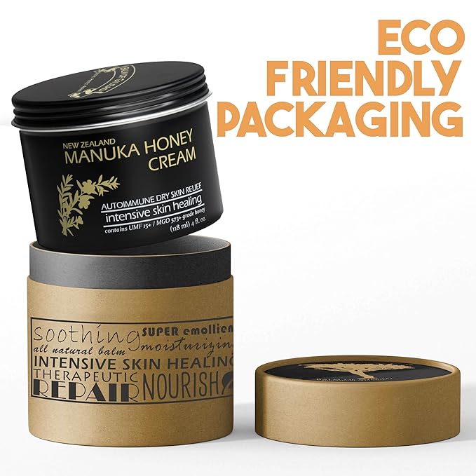 BALM OF GILEAD Manuka Eczema Honey Cream - Moisturizer for Sensitive Skin, Eczema, Psoriasis & Dermatitis - Manuka Honey Ointment, Grassfed Tallow-VivaGrace Women