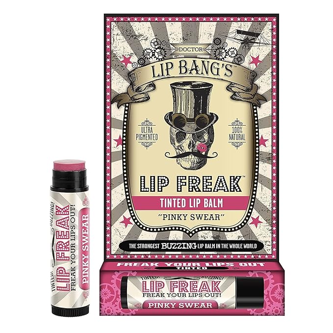 Doctor Lip Bang's BUZZING Lip Balm | Lip Freak | 100% All Natural | Cruelty Free | Pinky Swear | 2 Pack-VivaGrace Women