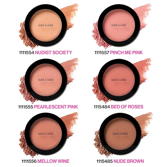 wet n wild Color Icon Blush, Effortless Glow & Seamless Blend infused with Luxuriously Smooth Jojoba Oil, Sheer Finish with a Matte Natural Glow, Cruelty-Free & Vegan - Nudist Society(Packaged)-VivaGrace Women